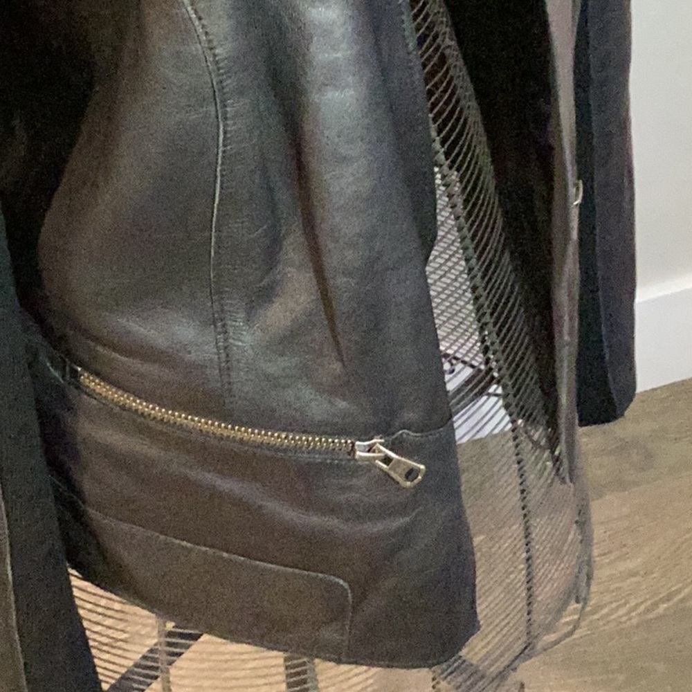 Halogen Black Leather Jacket Size Medium. New Wit… - image 6